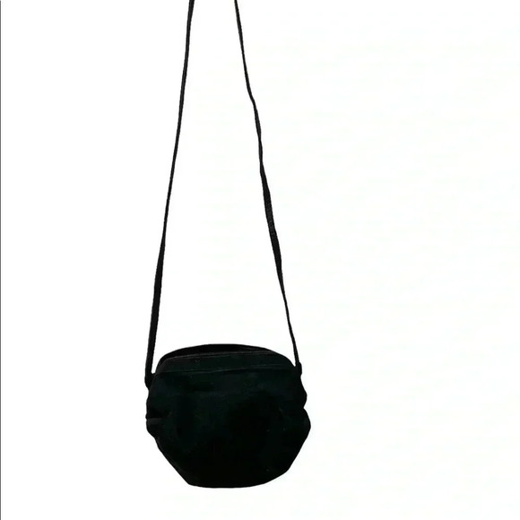 Vintage Stuart Weitzman Made in Spain Navy Suede Crossbody - Picture 2 of 5